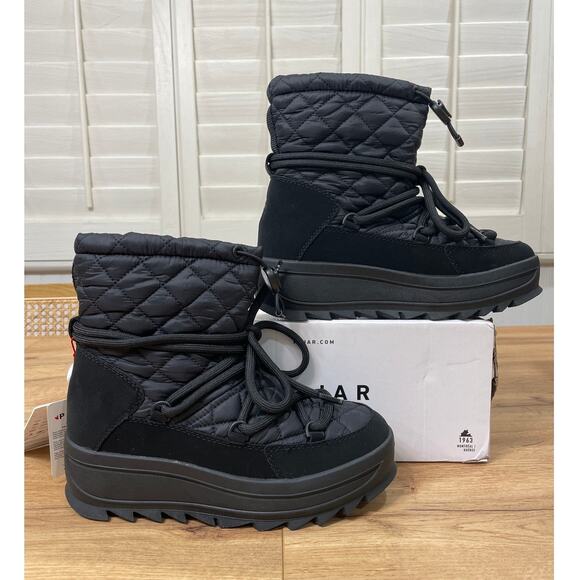 Pajar Canada Women's Travita Lace Up Winter Snow Boots Black Size 7.5 NIB WP - Picture 1 of 10